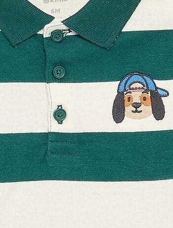 Polo a righe in jersey di cotone