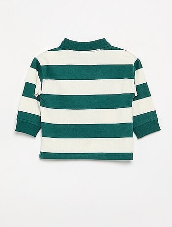 Polo a righe in jersey di cotone