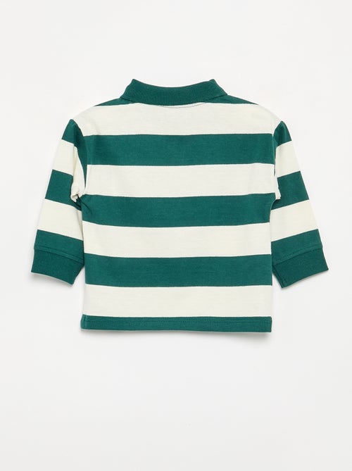 Polo a righe in jersey di cotone - Kiabi