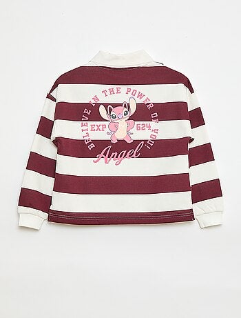 Polo a righe stampato 'Angel' 'Disney'