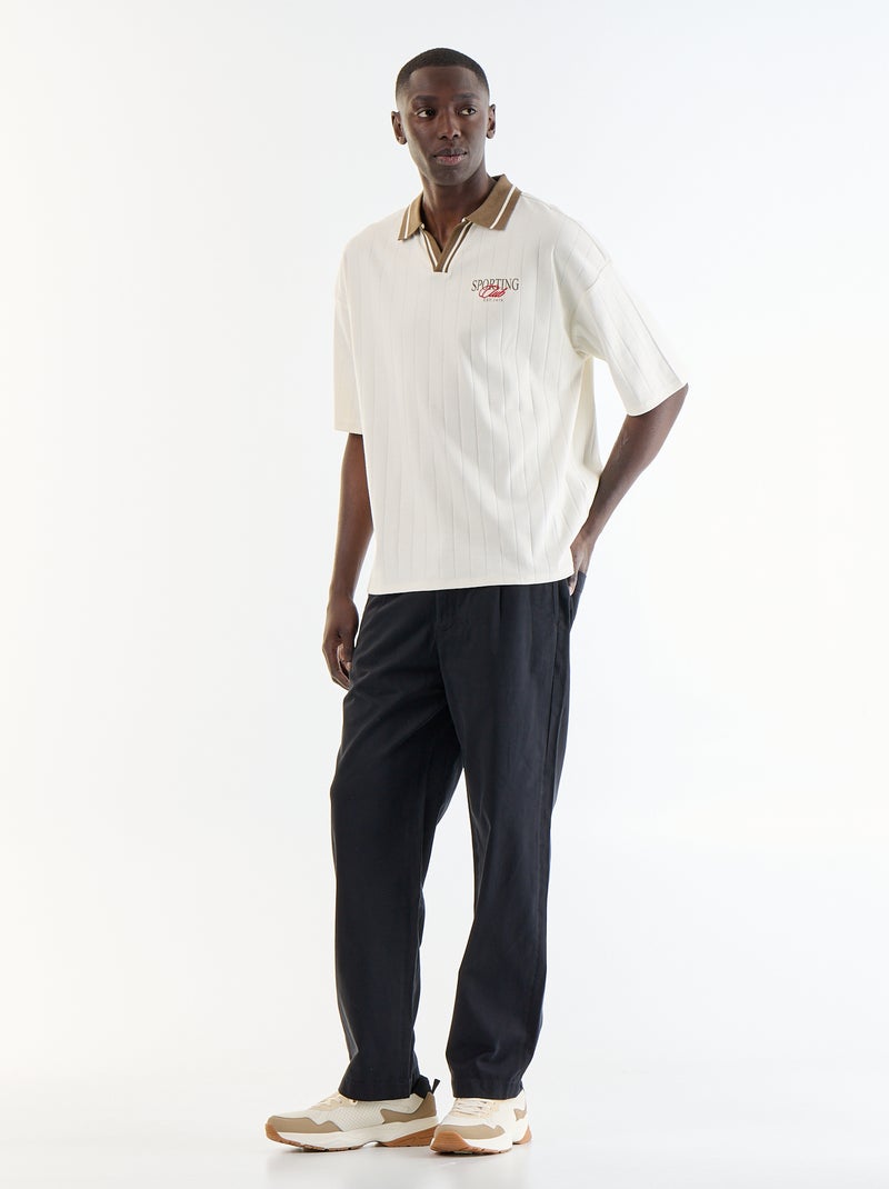 Polo comfort fit a maniche corte Beige - Kiabi