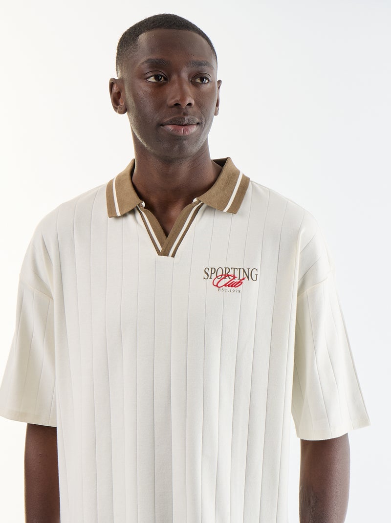 Polo comfort fit a maniche corte Beige - Kiabi