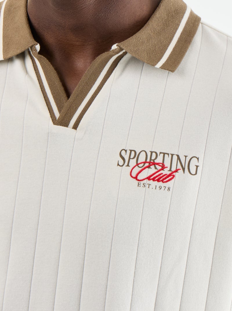 Polo comfort fit a maniche corte Beige - Kiabi