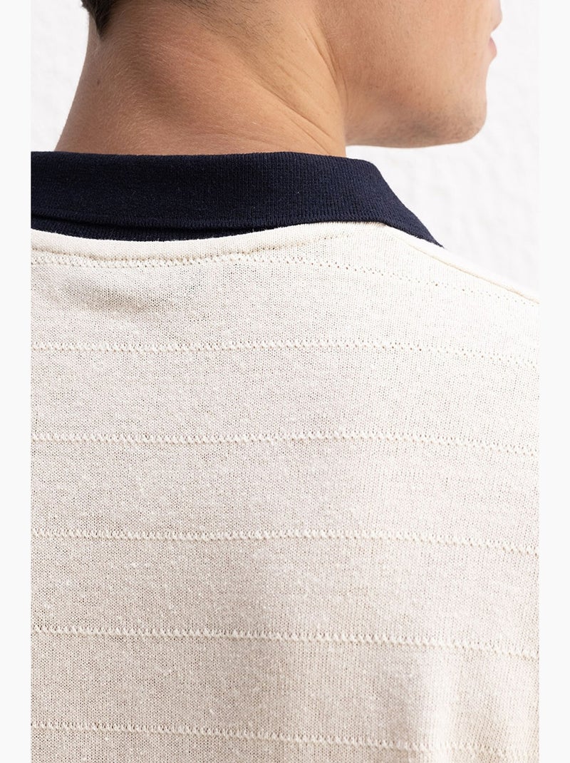 Polo comfort fit giesto Beige argilla - Kiabi