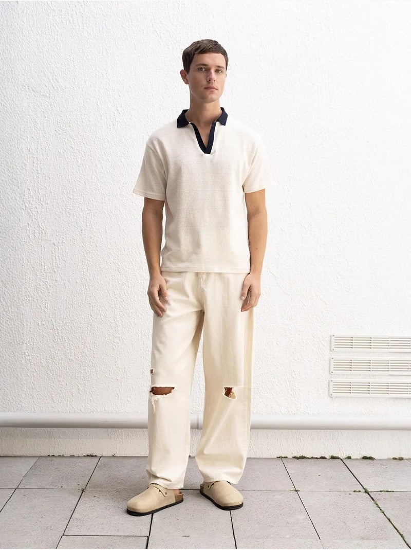 Polo comfort fit giesto Beige argilla - Kiabi