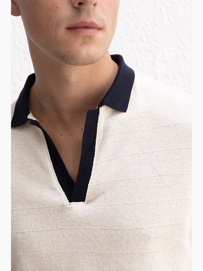 Polo comfort fit giesto Beige argilla - Kiabi