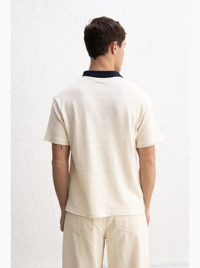 Polo comfort fit giesto Beige argilla - Kiabi