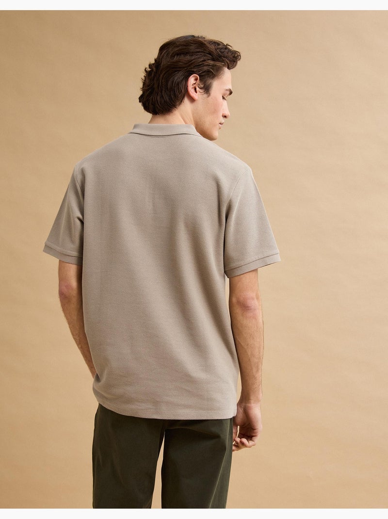 Polo con cerniera, MO Fashion Beige - Kiabi