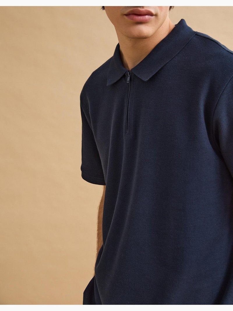 Polo con cerniera, MO Fashion Blu - Kiabi