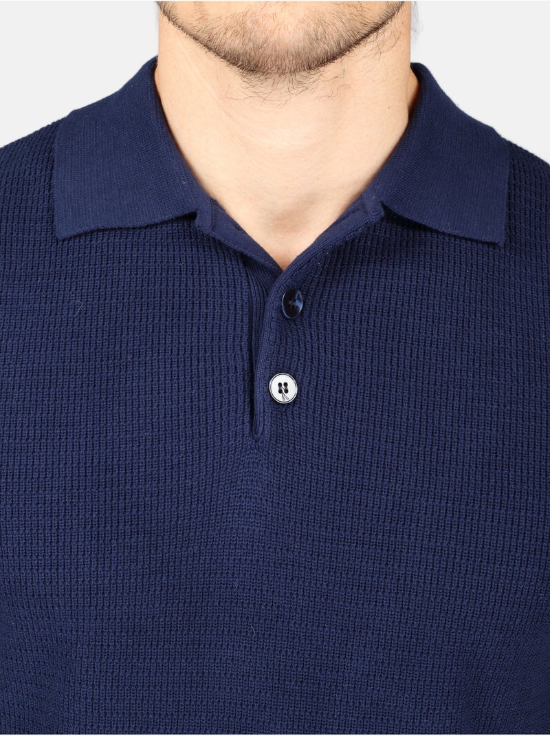 Polo con colletto abbottonato - Kenzarro Blu scuro - Kiabi