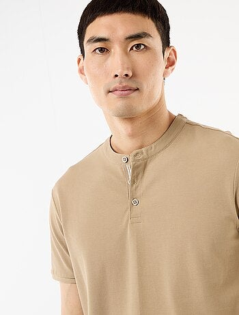 Polo con collo alla coreana