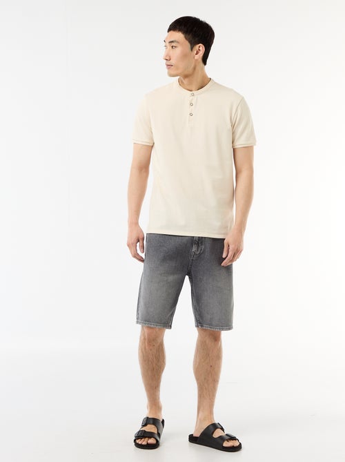 Polo con collo alla coreana - Kiabi