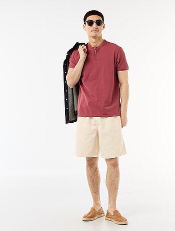 Polo con collo alla coreana