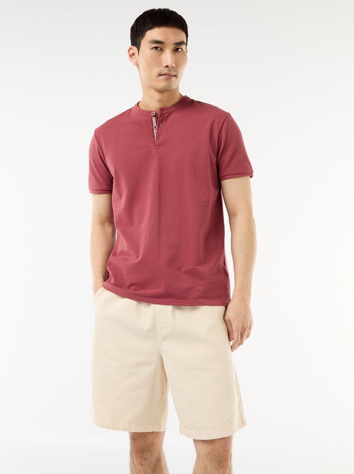 Polo con collo alla coreana - Kiabi