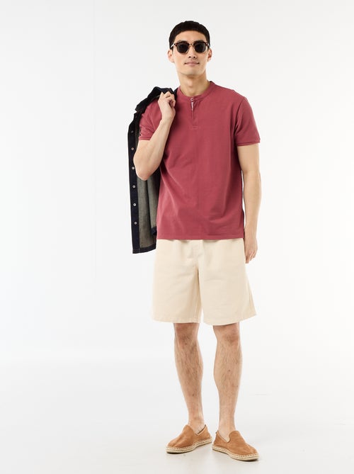 Polo con collo alla coreana - Kiabi