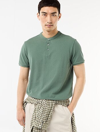 Polo con collo alla coreana