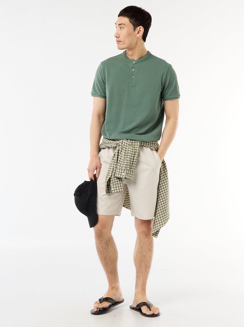 Polo con collo alla coreana - Kiabi