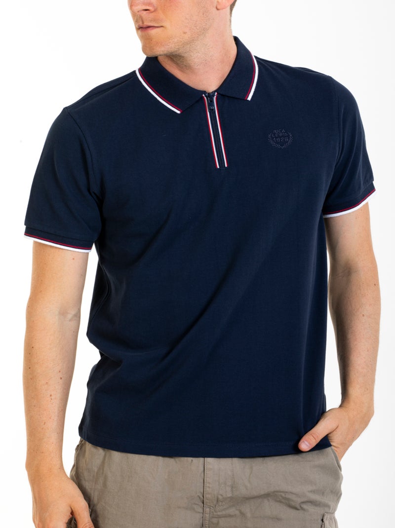 Polo con collo con cerniera FLOYD Blu - Kiabi