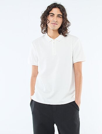 Polo con collo zippato