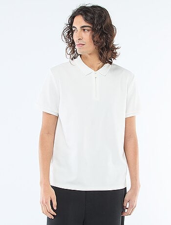 Polo con collo zippato