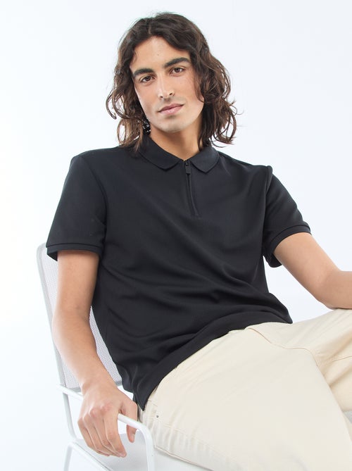 Polo con collo zippato - Kiabi