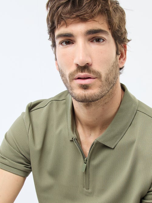 Polo con collo zippato - Kiabi