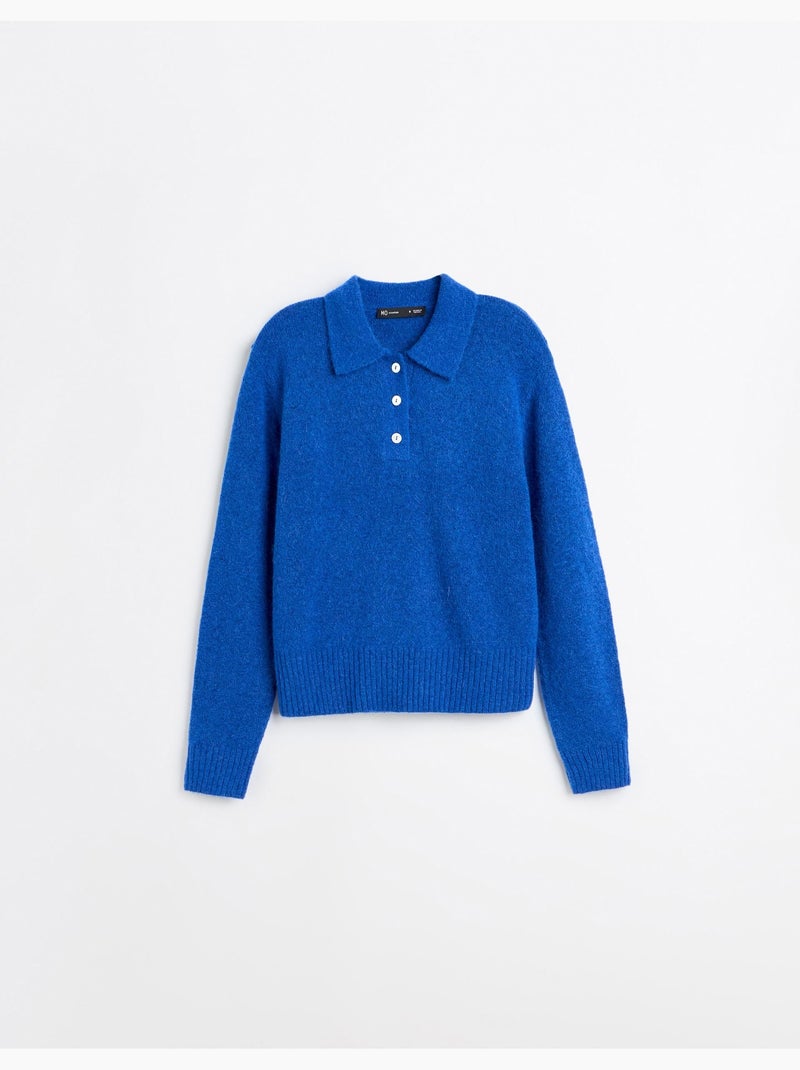 Polo con misto lana e alpaca, mo fashion Blu - Kiabi