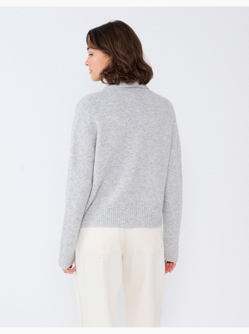 Polo con misto lana e alpaca, mo fashion Grigio - Kiabi