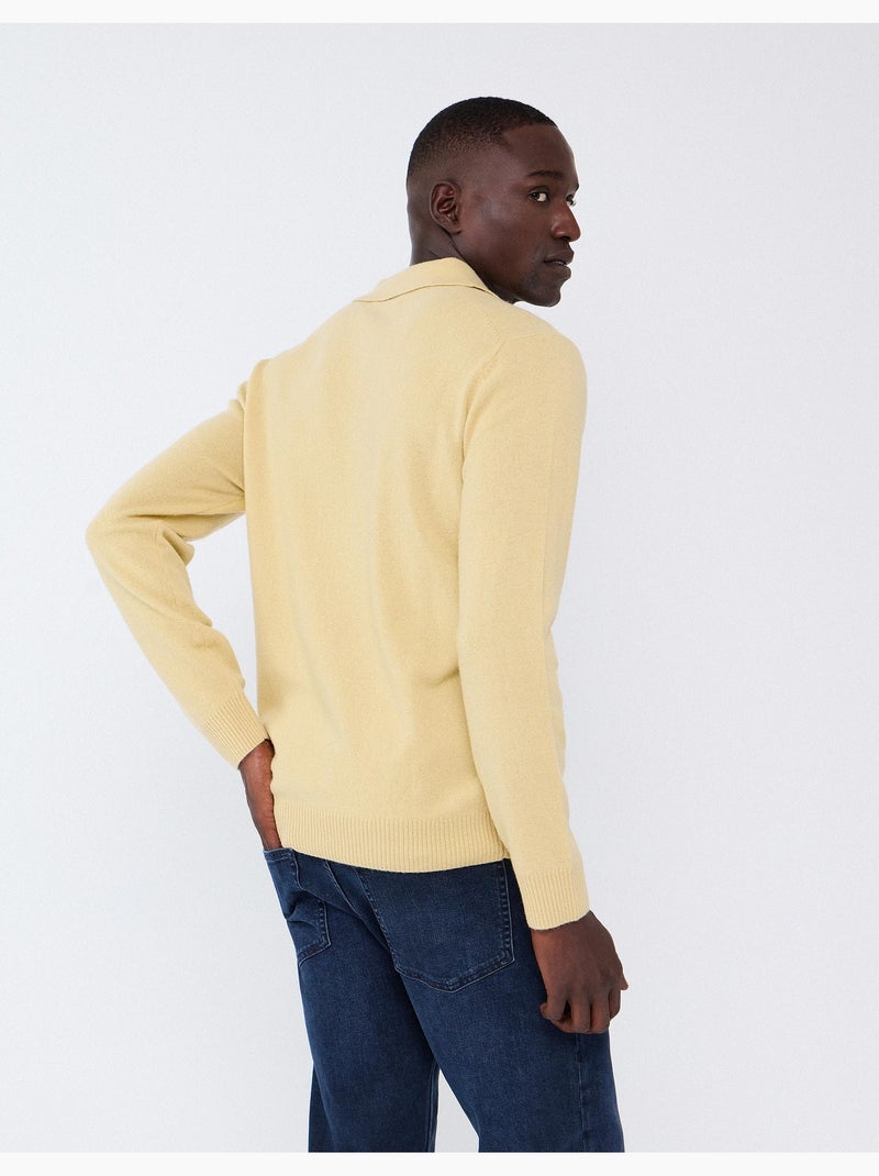 Polo con misto lana, mo fashion Giallo - Kiabi