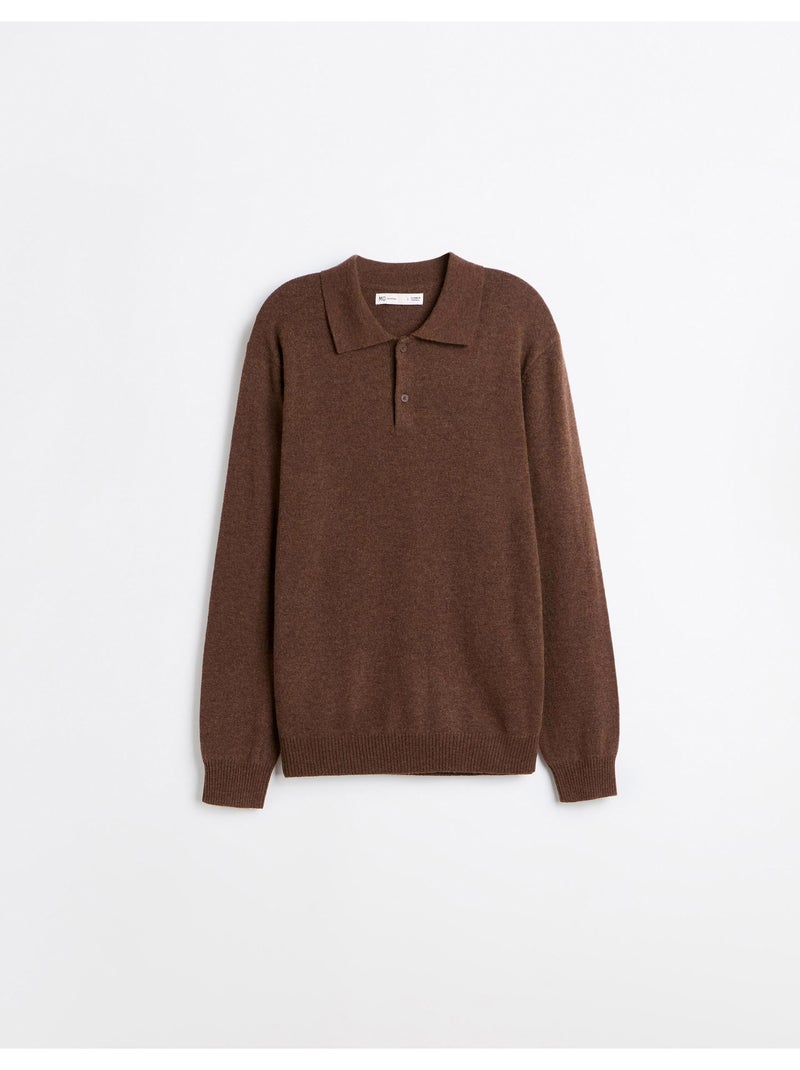 Polo con misto lana, mo fashion Marrone - Kiabi
