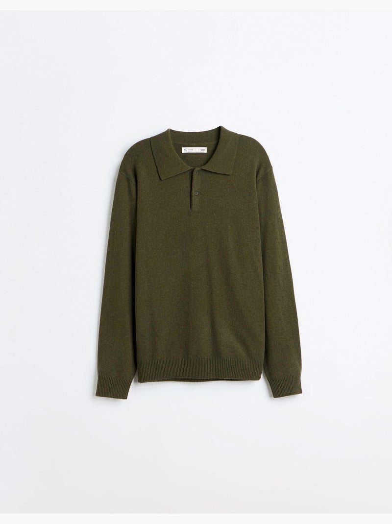 Polo con misto lana, mo fashion Verde - Kiabi