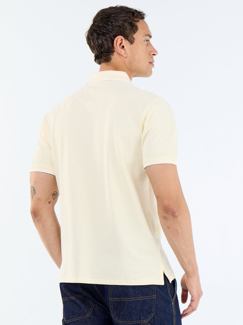 Polo con ricamo sul petto Giallo - Kiabi