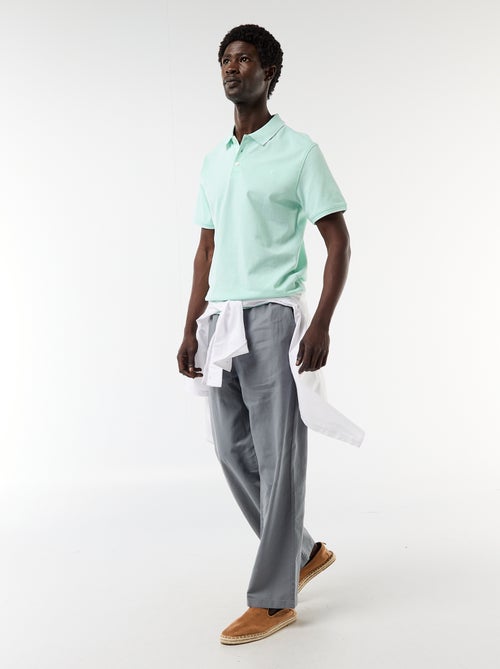 Polo con ricamo sul petto - Kiabi