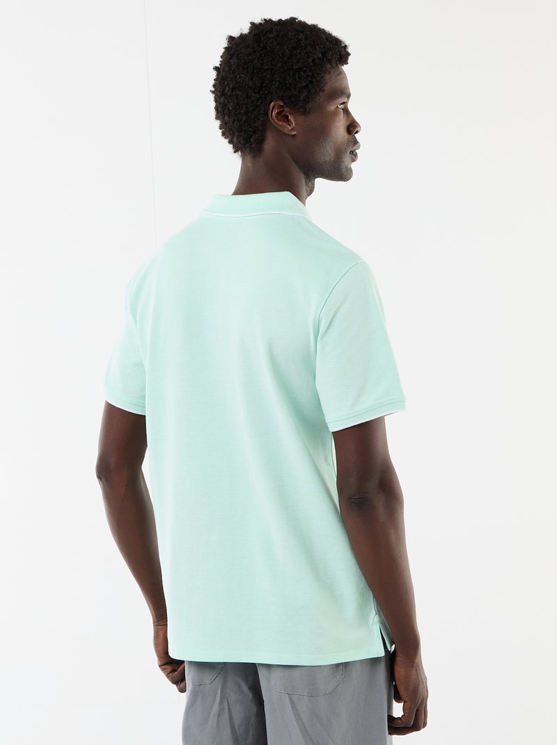Polo con ricamo sul petto Verde - Kiabi
