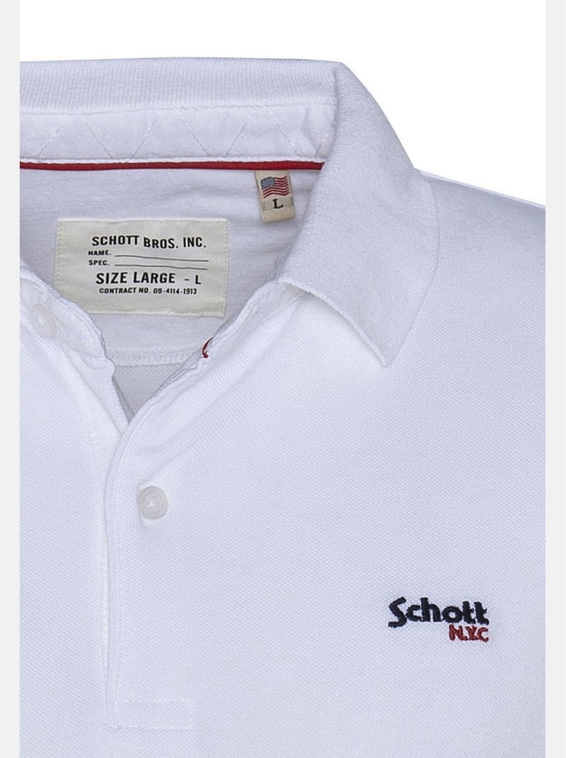 Polo Conicità sottile - Schott Bianco - Kiabi