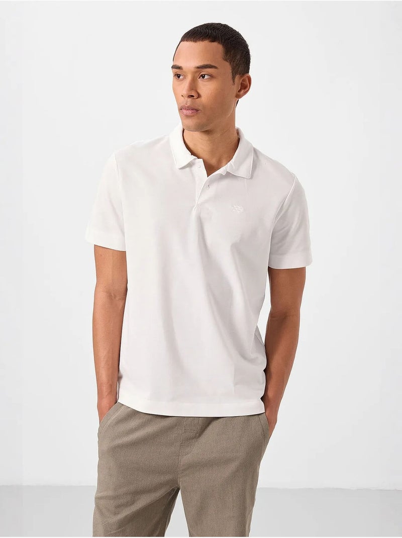 Polo cotone elastan tommy Bianco sporco - Kiabi