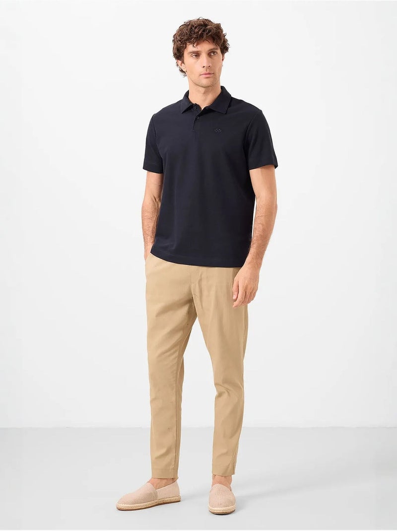 Polo cotone elastan tommy Blu marino - Kiabi