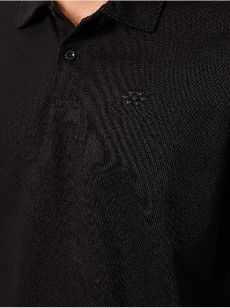Polo cotone elastan tommy Nero - Kiabi