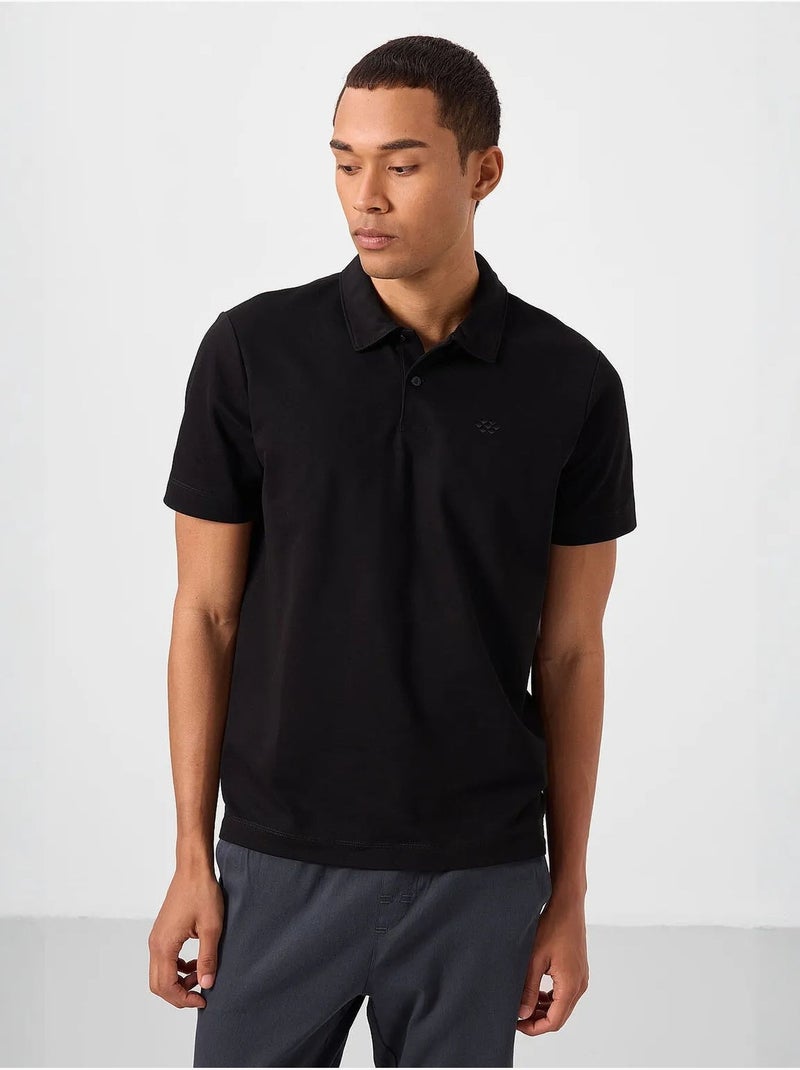 Polo cotone elastan tommy Nero - Kiabi