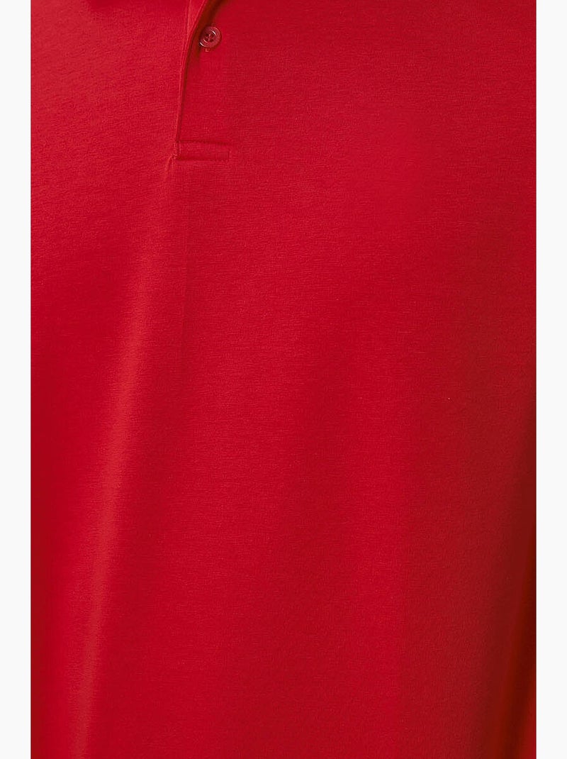 Polo cotone elastan tommy Rosso - Kiabi
