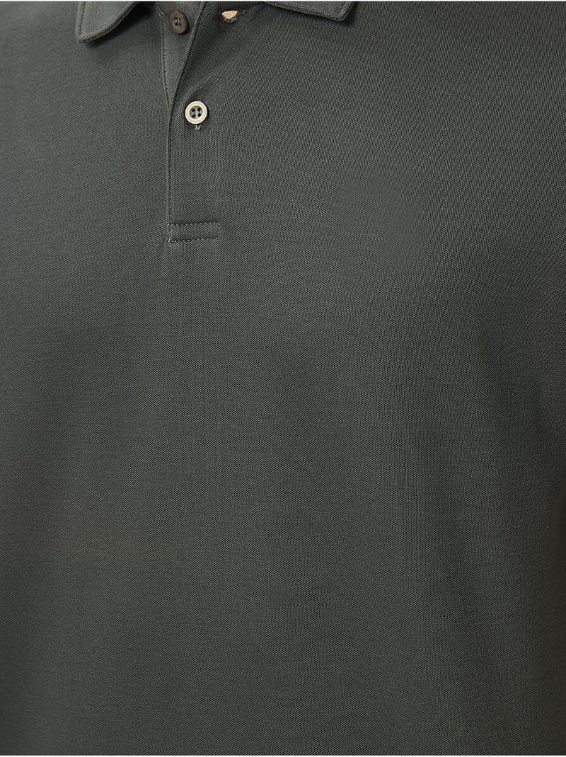 Polo cotone elastan tommy Verde scuro - Kiabi