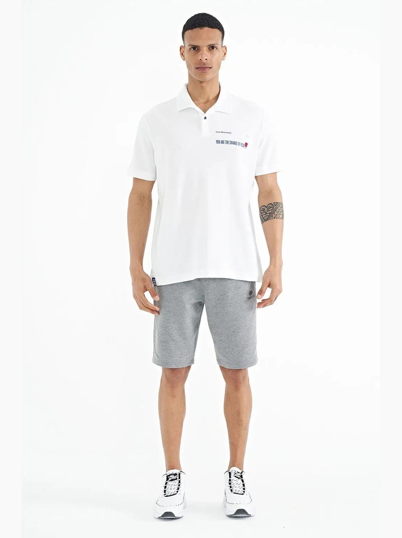 Polo cotone stampa testo tommy Bianco - Kiabi