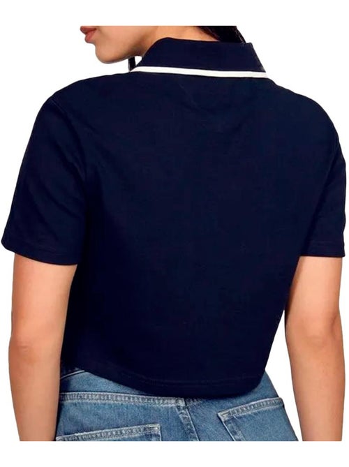 Polo Crop Top Donna Tommy Hilfiger con Badge - Kiabi Polo Crop Top Donna Tommy Hilfiger con Badge - Kiabi