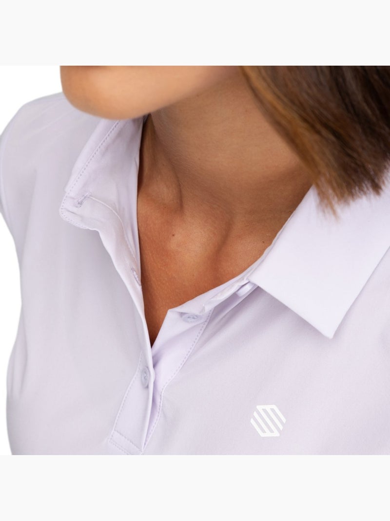 Polo da golf a maniche corte ad alte performance da donna golf donna sawgrass li Viola - Kiabi