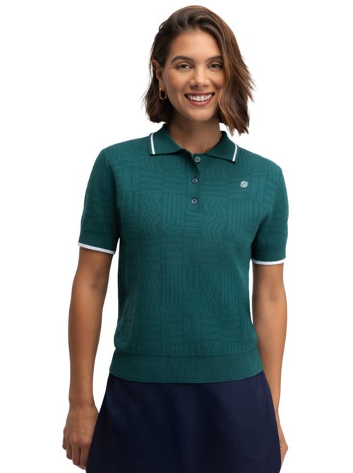 Polo da golf in maglia da donna golf donna hazard teal - Kiabi