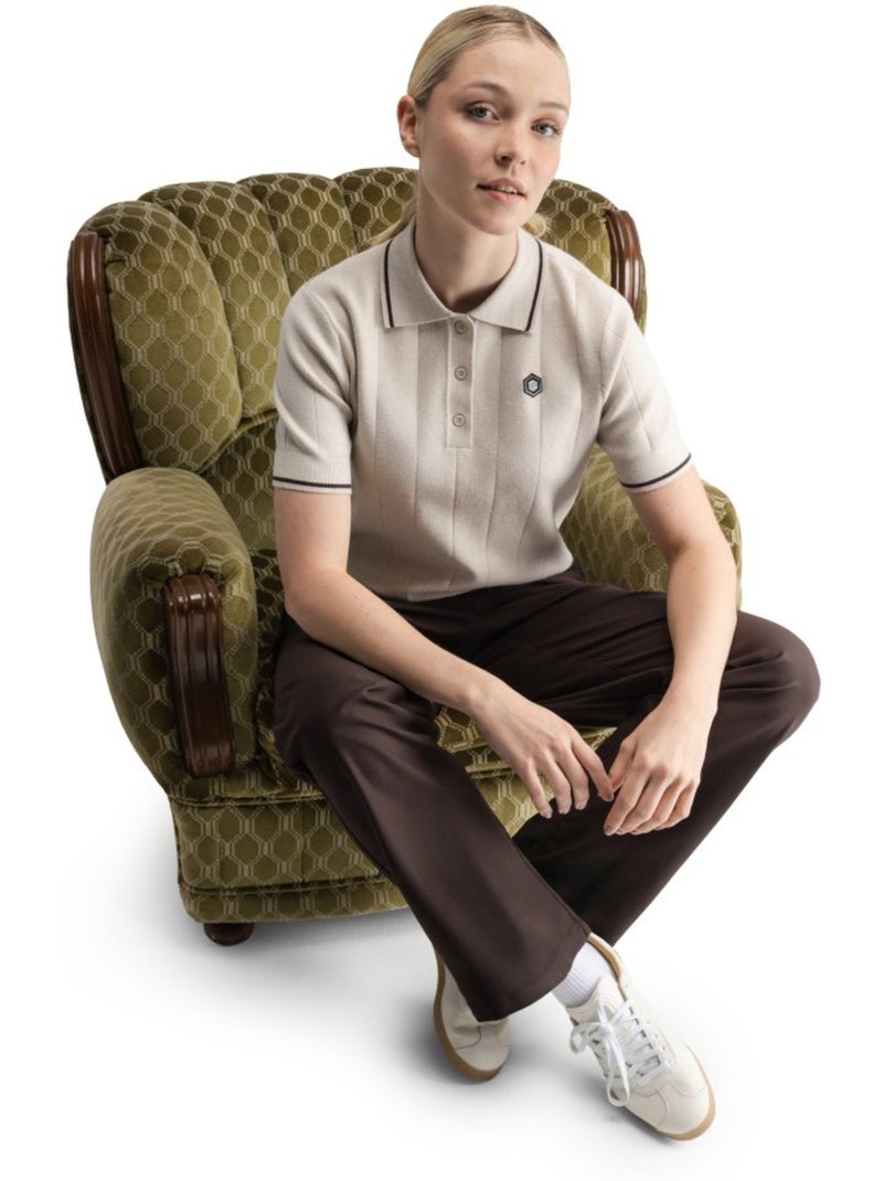 Polo da golf in maglia da donna golf donna hazard-w sand Beige - Kiabi