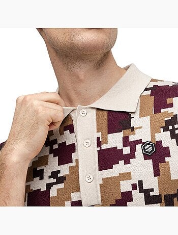 Polo da golf in maglia da uomo golf uomo trevino sand
