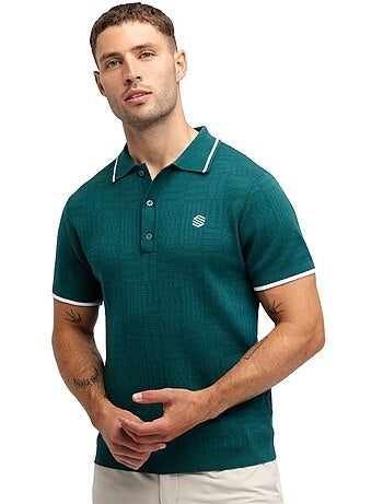 Polo da golf in maglia da uomo golf uomo trevino teal
