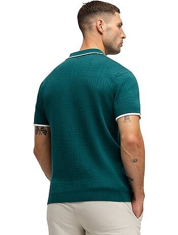 Polo da golf in maglia da uomo golf uomo trevino teal