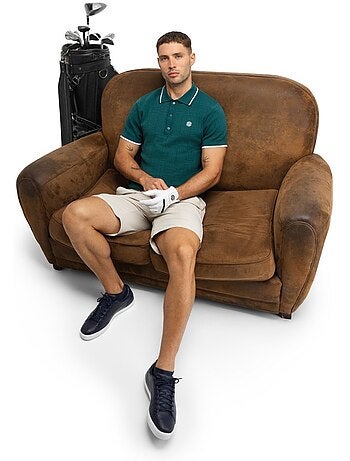Polo da golf in maglia da uomo golf uomo trevino teal